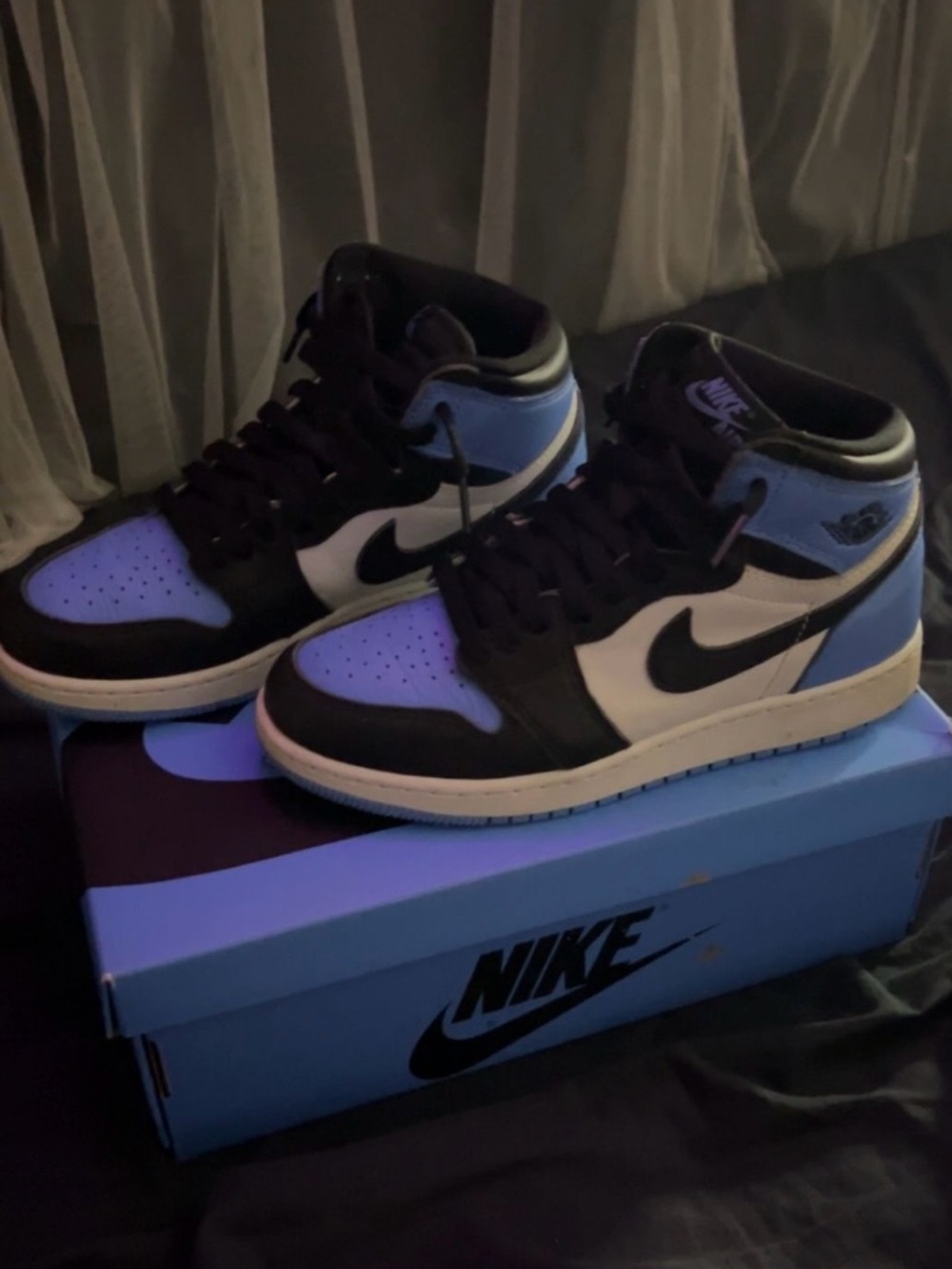 Nike Air Jordan 1 Mid - Black/White/Blue